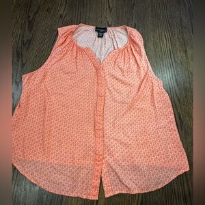 Cynthia Rowley Peach Patterned Blouse